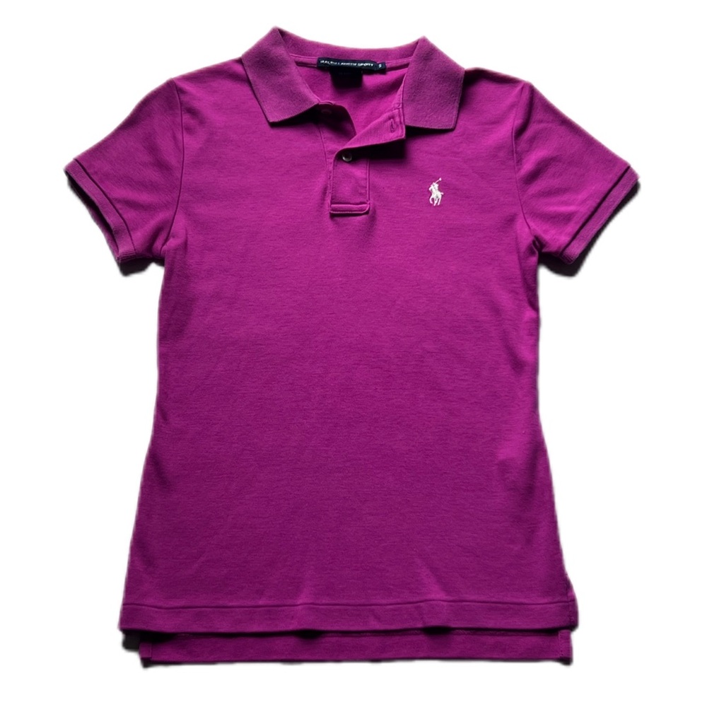 Vintage Dark Pink Polo Ralph Lauren Short Sleeve Top Golf Shirt Tennis Slim Fit